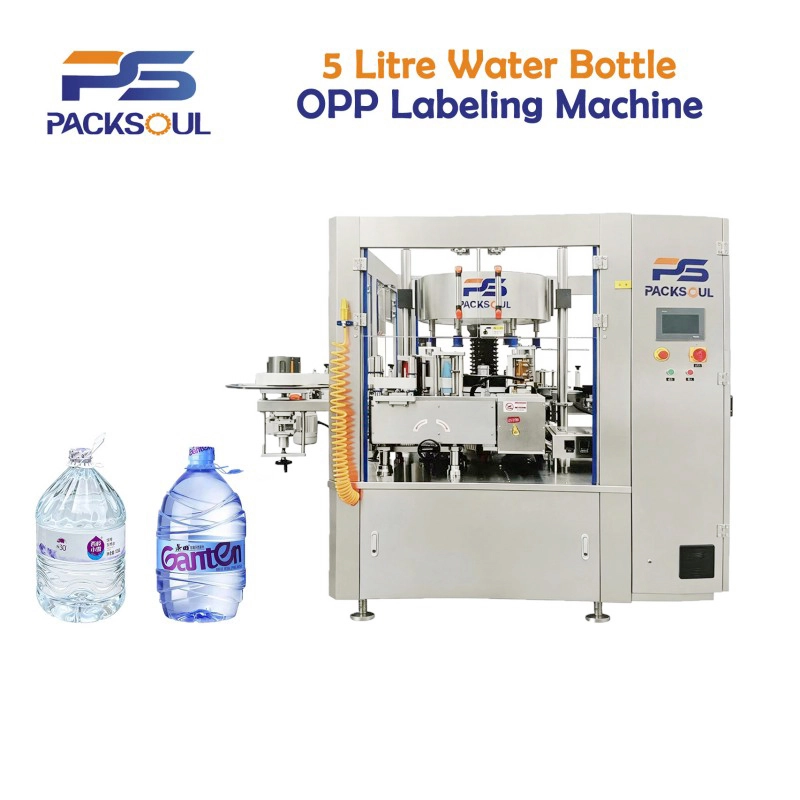 Mesin Pelabelan OPP Botol Air 5L